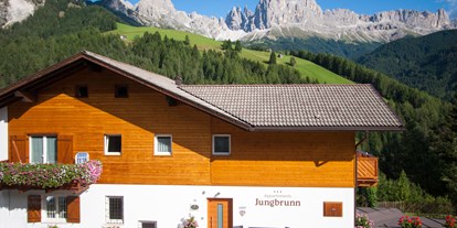 suche - Balkon / Terrasse - Trentino-Südtirol - Unser nicht zu übertreffender direkte, herrliche Blick auf das Rosengartenmassiv! - Appartements Jungbrunn