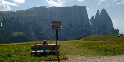 suche - An der Skipiste/Seilbahn - Trentino-Südtirol - Auf der Seiser Alm können Sie viele wunderschöne Wanderungen unternehmen - Kienzlhof
