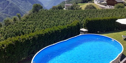 suche - Außenpool - Trentino-Südtirol - Schwimmbad - Ferienbauernhof Masunerhof