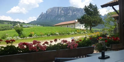 suche - WLAN - Italien - Ausblick auf den Schlern von der Ferienwohnung Schloss Prösels - Grattweberhof