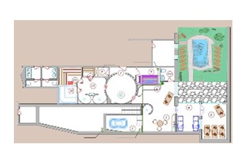 Unterkunft: Skizze von unseren Großzügiger Wellnessbereich  - Residence Apartments Wolfgang