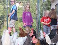 Unterkunft: Die Kinder bei unseren Hühnern - Pardellerhof